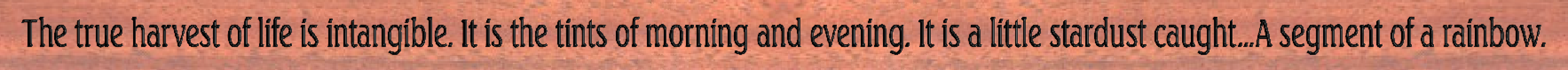 The true harvest sign
